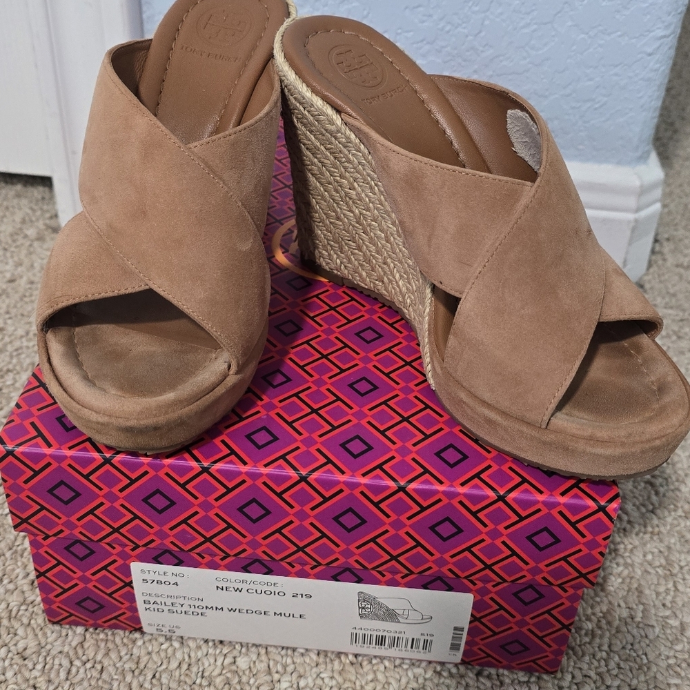 Tory Burch Bailey Wedge Mule Sandal